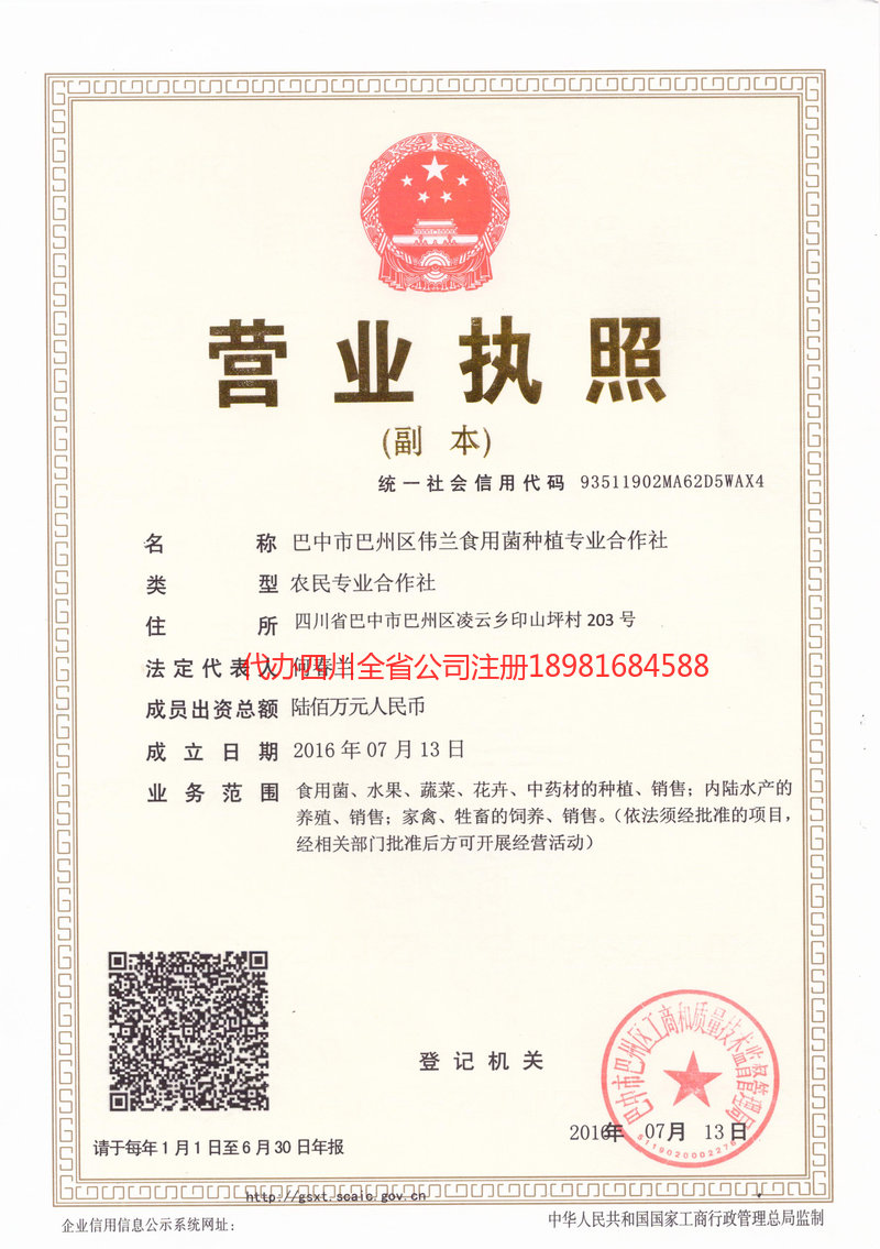 许昌许昌伟兰食用菌种植专业合作社